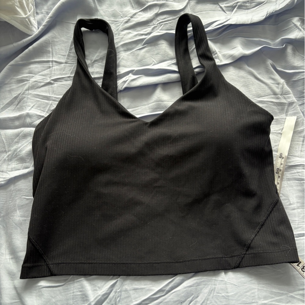 Lululemon black align tank ribbed- size 8